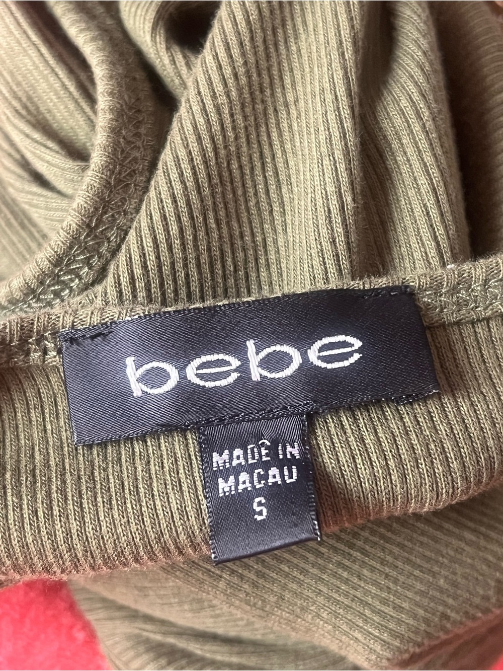 Vintage Y2K Bebe Olive Beaded Tank Top - Picture 4 of 5